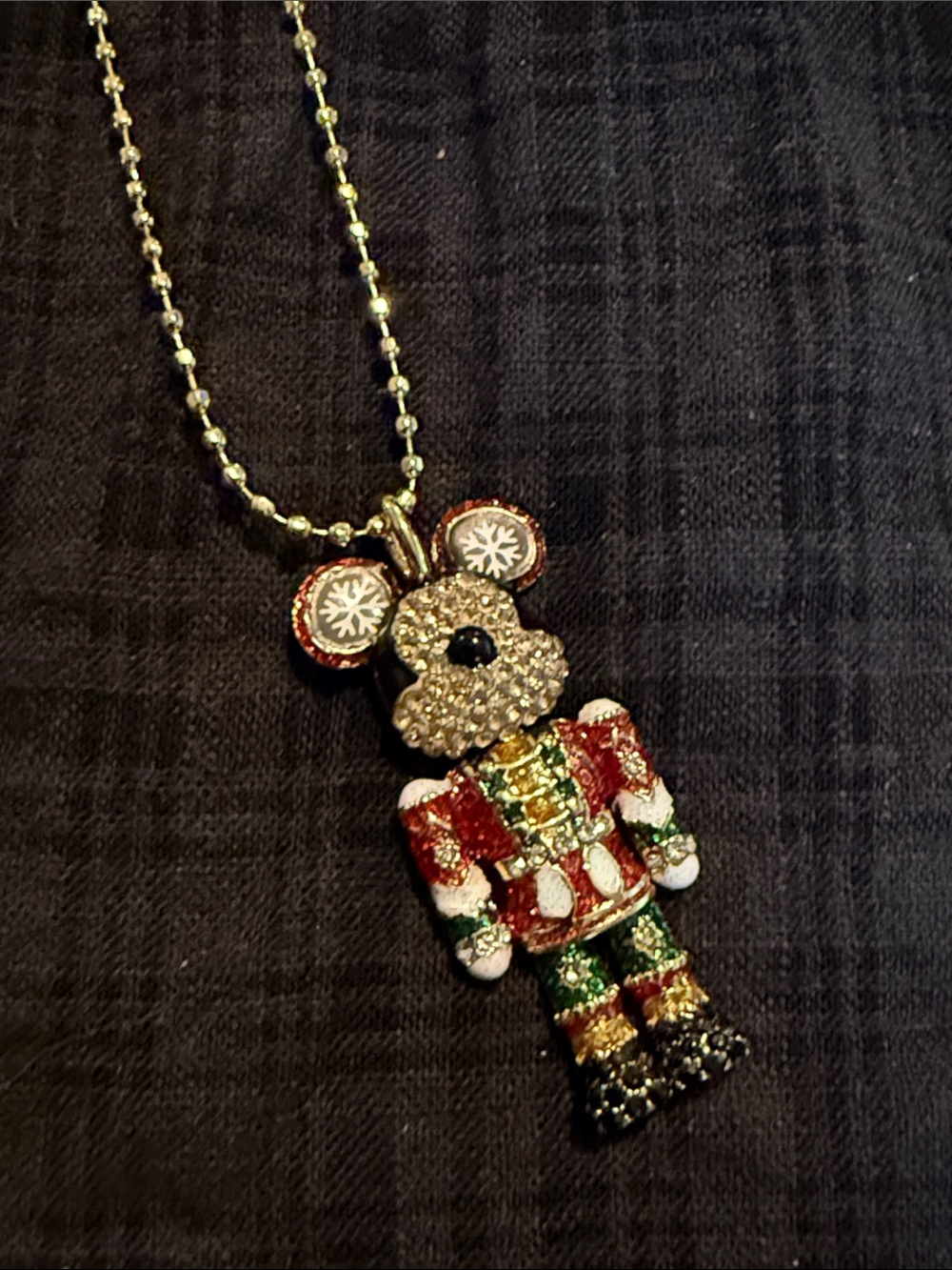 BaubleBar Holiday Nutcracker Mickey Pendant Necklace - Picture 2 of 4